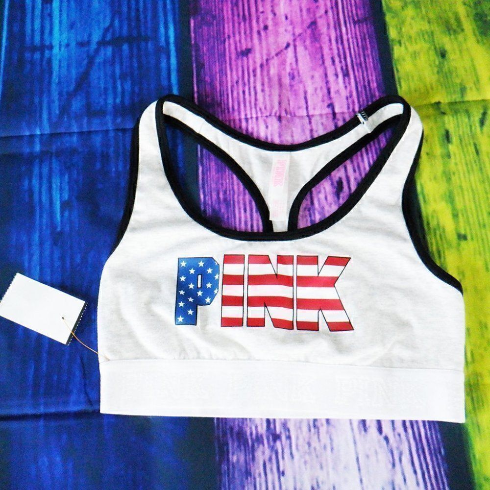 Victoria Secrets red white blue simple sports bra
